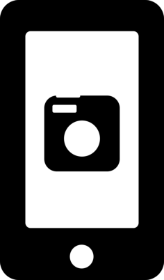 Photo Camera On Phone Screen Svg Line Art, Free Vectors File